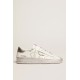 Stardan sneakers with silver metallic leather star and heel tab
