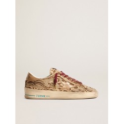 Women's Stardan LTD in animal-print pony skin with gold glitter star