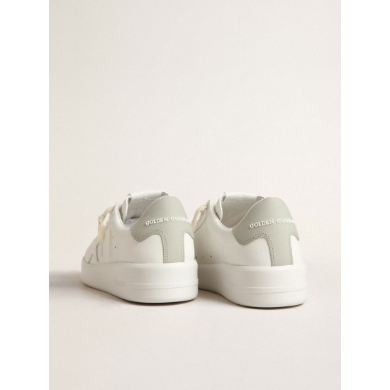 Purestar with white star and gray leather heel tab