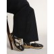 Women's Dad-Star in black mesh and nappa with ice-colored star