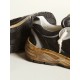 Women's Dad-Star in black mesh and nappa with ice-colored star