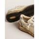 Women’s Dad-Star in beige nappa and nylon with white leather star