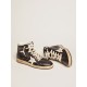 Women's Sky-Star in black nappa with white star