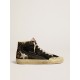Slide Penstar LTD in leopard-print pony skin with silver star and black flash