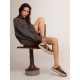 Women's Space-Star Sabot in animal print pony skin and shearling lining