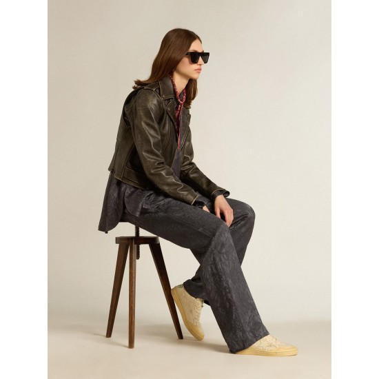 Ball Star LTD with vanilla canvas star and leather heel tab