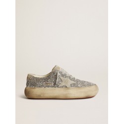 Women's Space-Star in silver glitter with ice-gray star