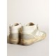 Women’s Mid Star sneakers with ice-gray suede inserts and white leather star