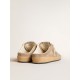 Ball Star Sabots in dove-gray suede with silver glitter star