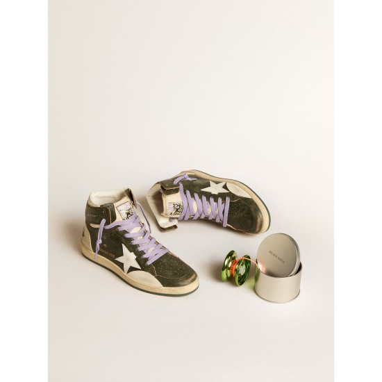 Women's Sky-Star Pro in green leather with white star