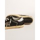 Women’s Super-Star in black leather and suede with silver studs