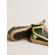Women’s Slide LAB in camo canvas with yellow leather star and flash