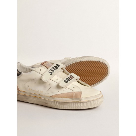 Old School LTD with perforated star and black leather heel tab