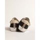 Super-Star in black glitter with cream star and suede inserts