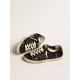 Women’s Super-Star in black velvet and suede with black suede star