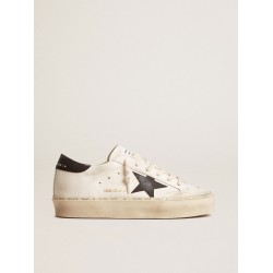 Woman's white bio-based Hi Star LTD with black bio-based star and heel tab