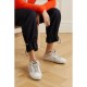 Superstar Sabot shearling-lined distressed glittered leather slip-on sneakers