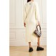 Embroidered knitted wool maxi dress