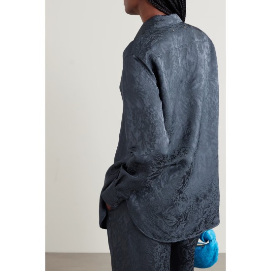 Journey satin-jacquard shirt