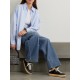 Soul-Star distressed suede and leather-trimmed velvet sneakers