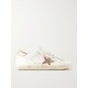 Super-Star distressed glittered leather sneakers