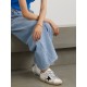 Superstar glittered distressed leather sneakers