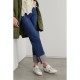 Superstar distressed leather and suede sneakers