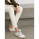 Superstar distressed leather and suede sneakers