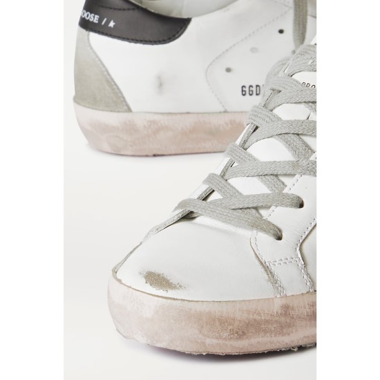 Superstar distressed leather sneakers