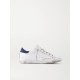Superstar distressed leather and suede sneakers