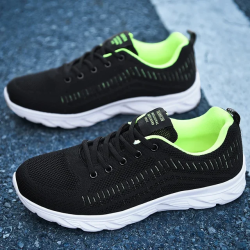 Breathable Tennis Running Walking Gym Shoes Black green